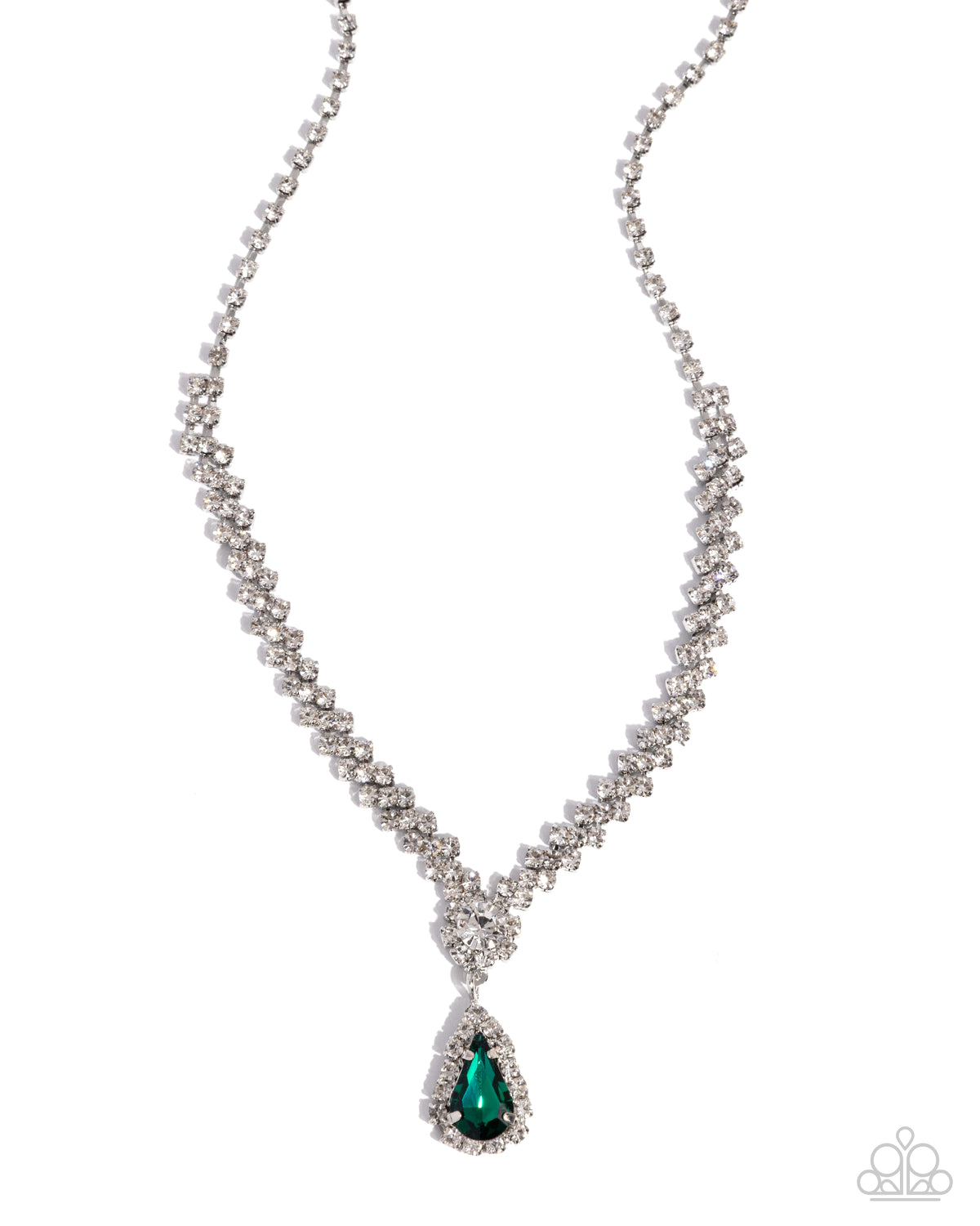 Teardrop Trimming Necklace - Green | Paparazzi Accessories image 3