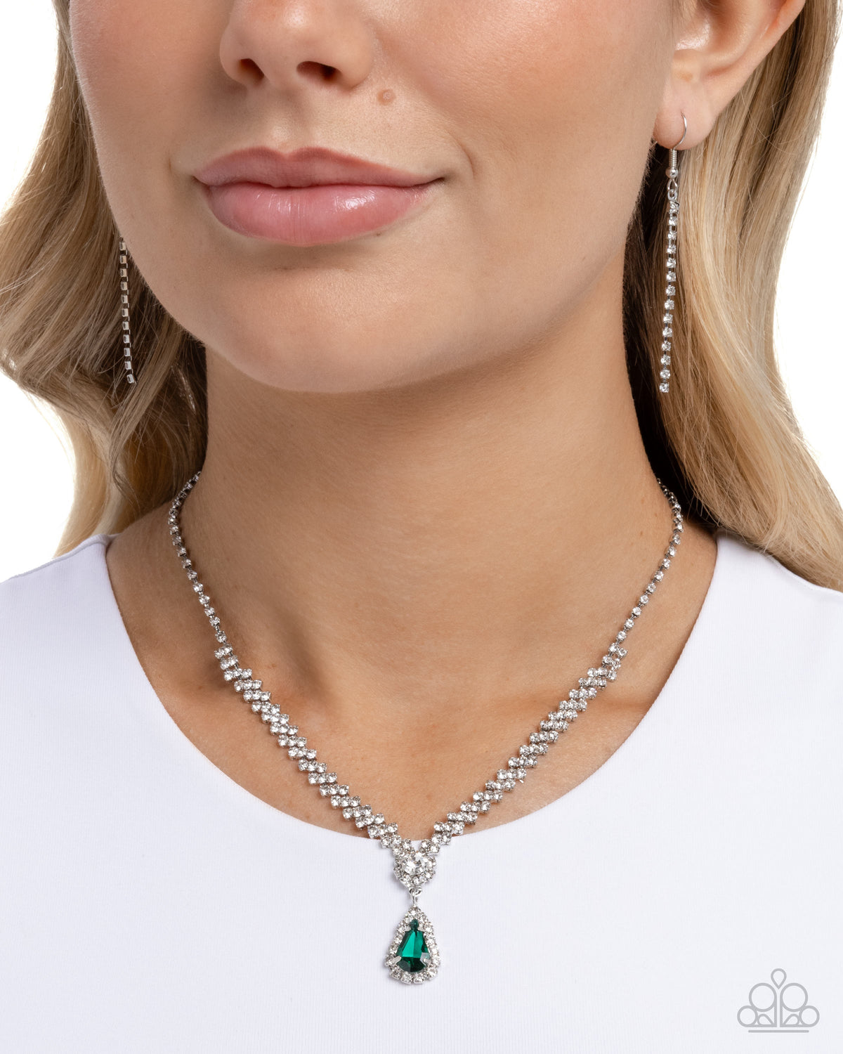 Teardrop Trimming Necklace - Green | Paparazzi Accessories image 5