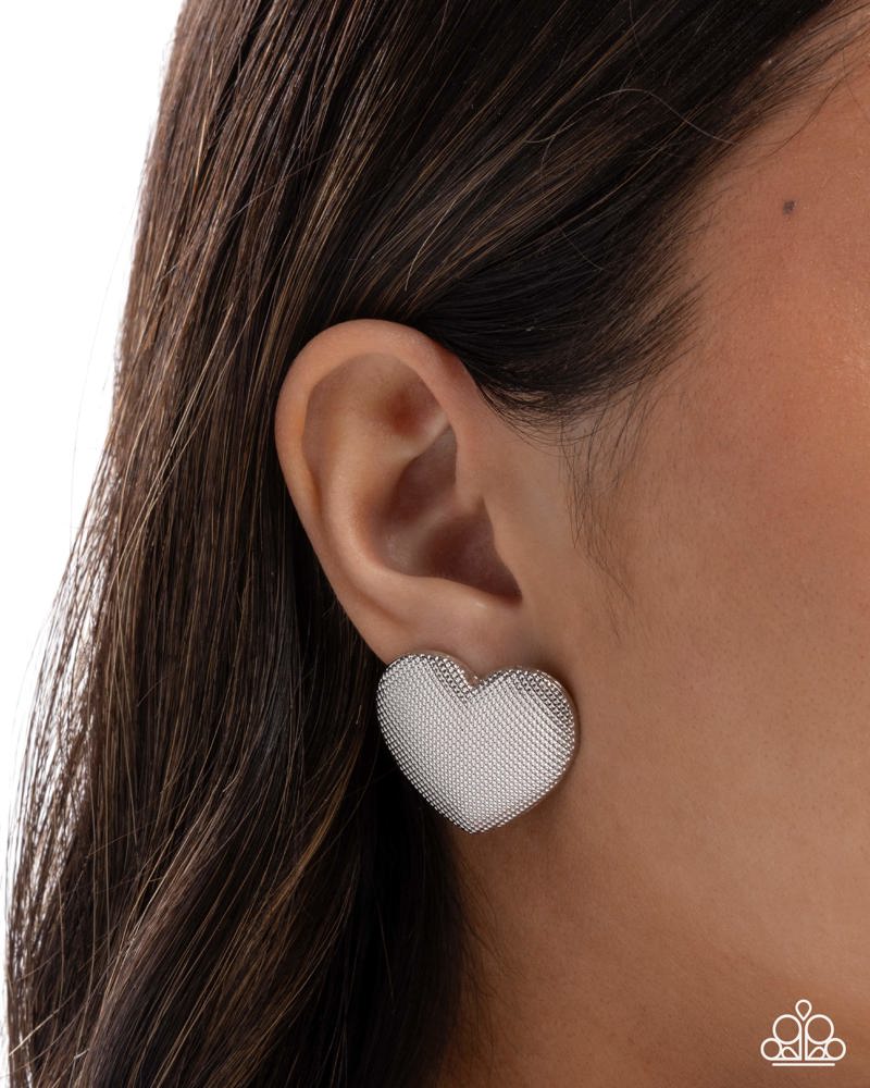 Smitten Studs - Silver | Paparazzi Accessories