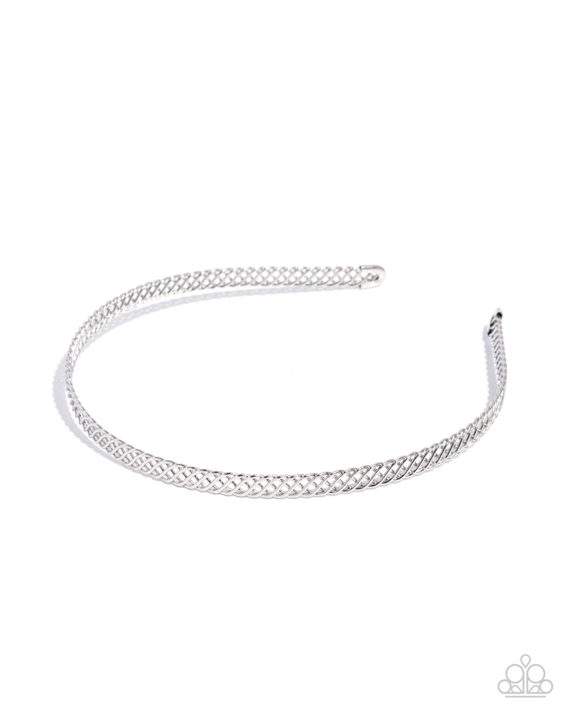 Braided Behavior - Silver | Paparazzi Accessories