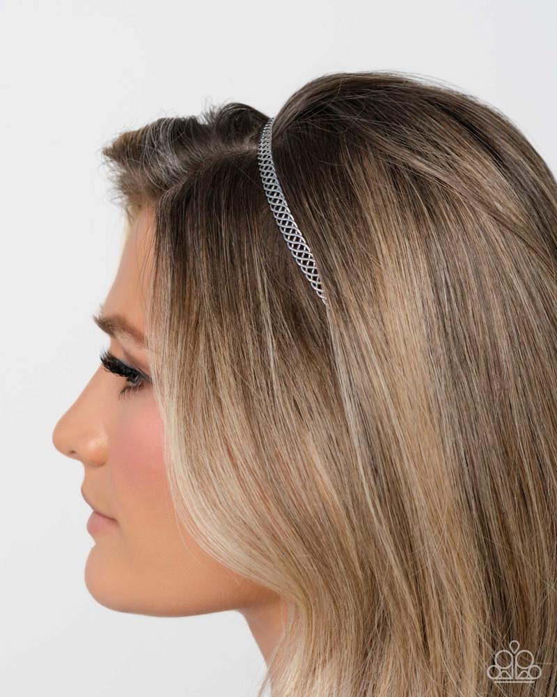 Braided Behavior - Silver | Paparazzi Accessories
