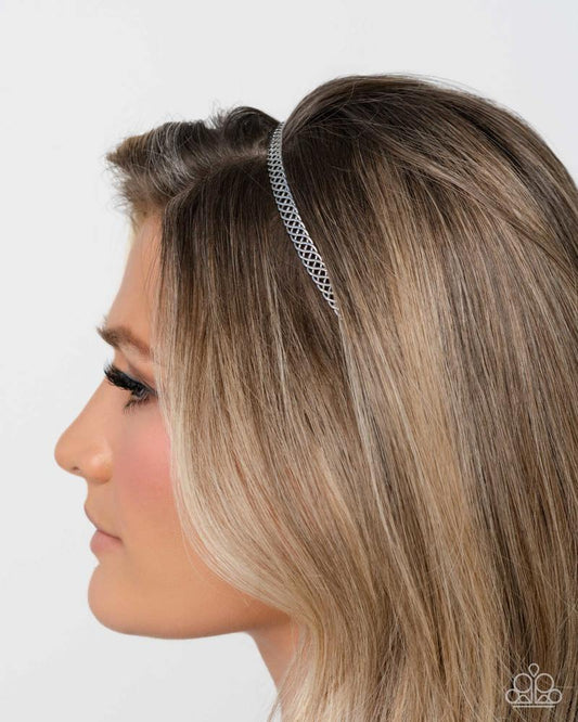 Braided Behavior - Silver | Paparazzi Accessories