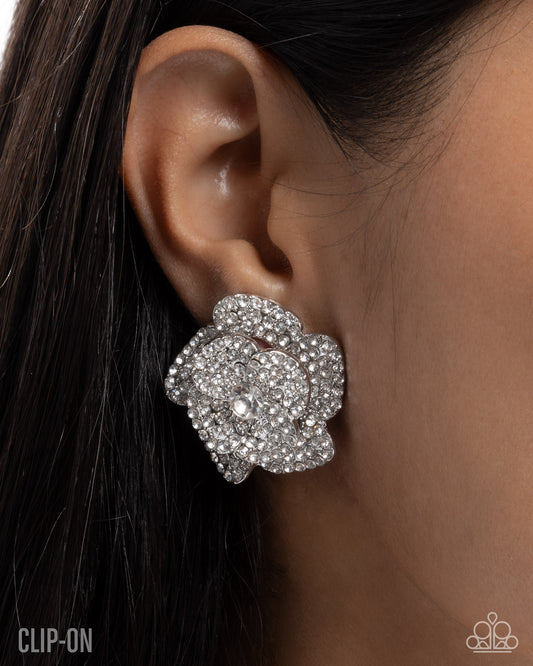 Shimmery Surety Earrings - White