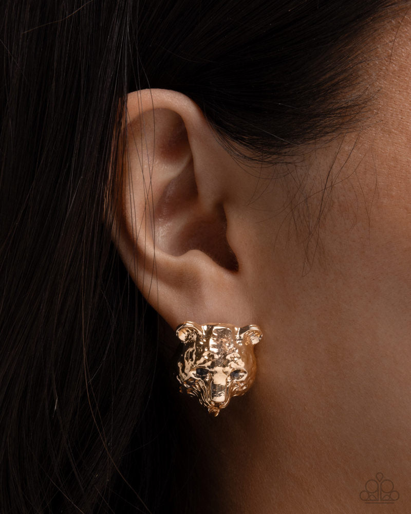 Luminescent Leopard Earrings - Gold