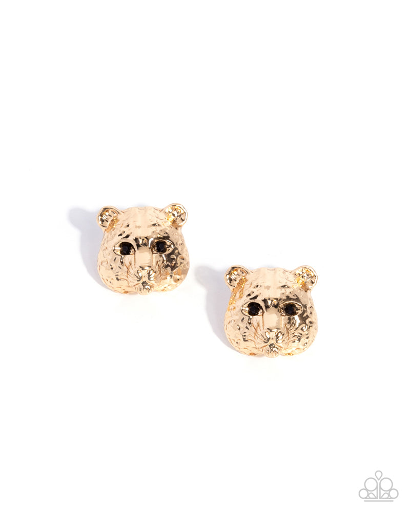 Luminescent Leopard Earrings - Gold image 2