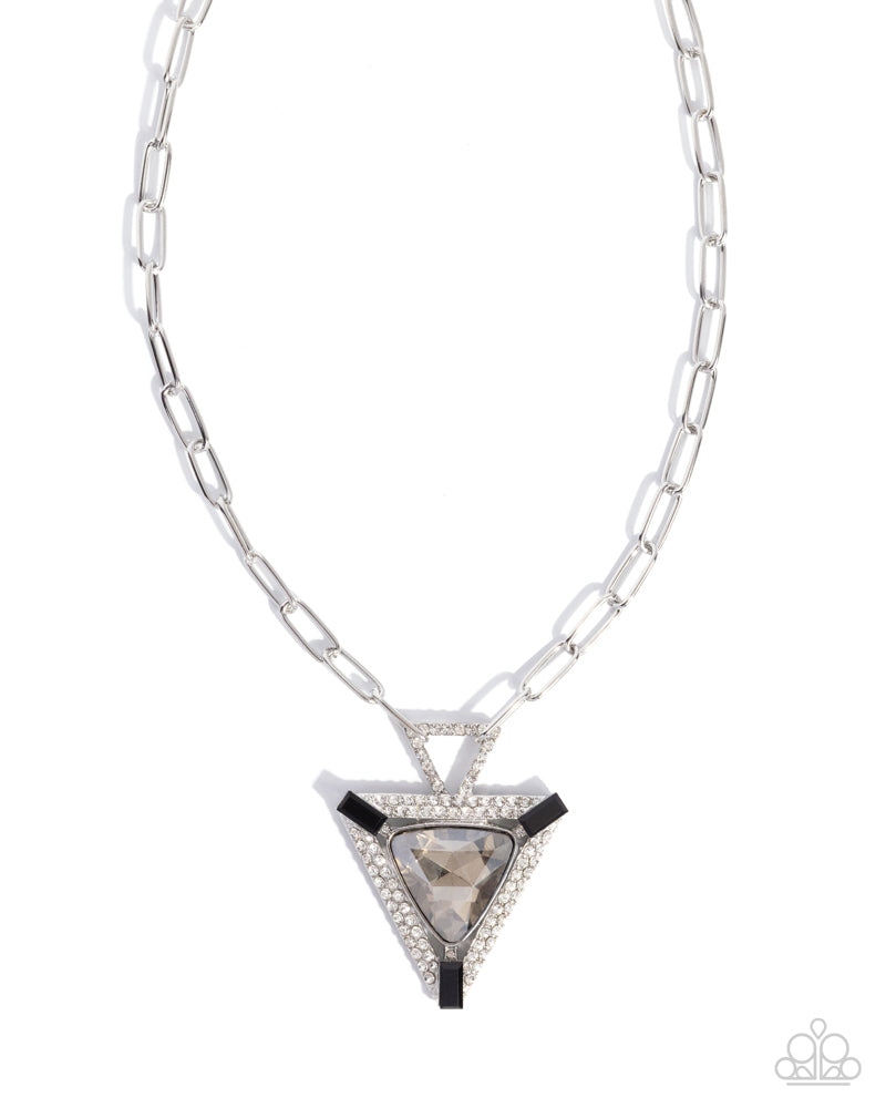 Triangular Trailblazer Necklace - Black | Paparazzi Accessories image 2