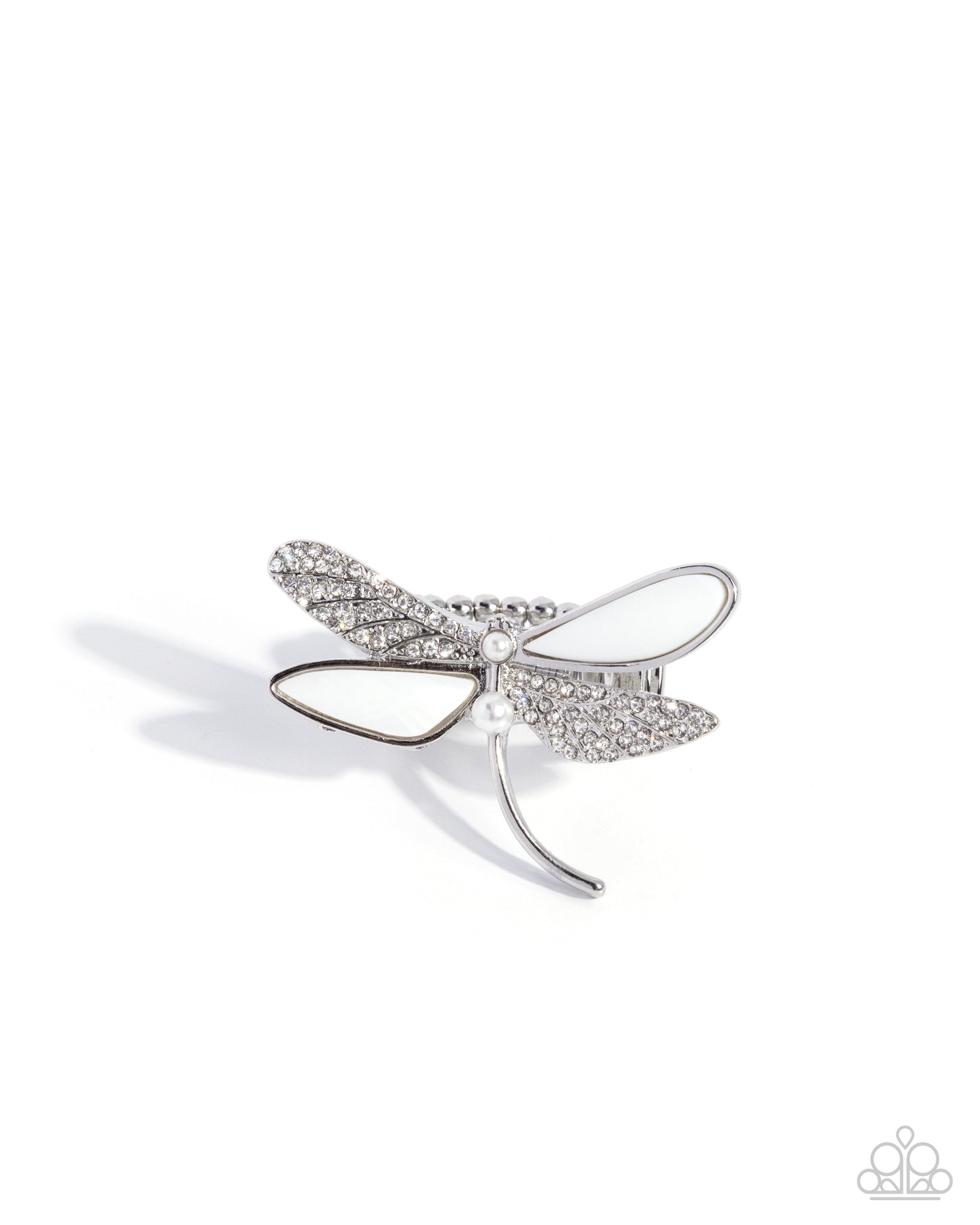 Dragonfly Drama Ring - White image 2