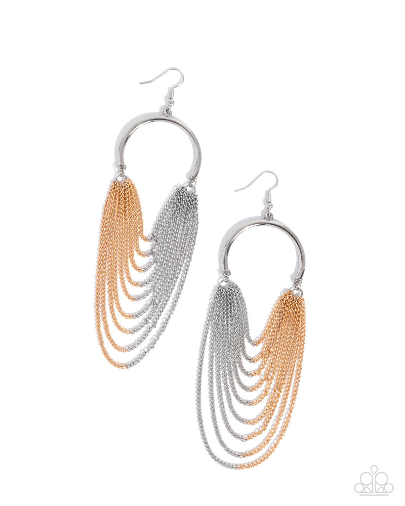 Focused Fringe Earrings - Silver | Paparazzi Accessories image 2