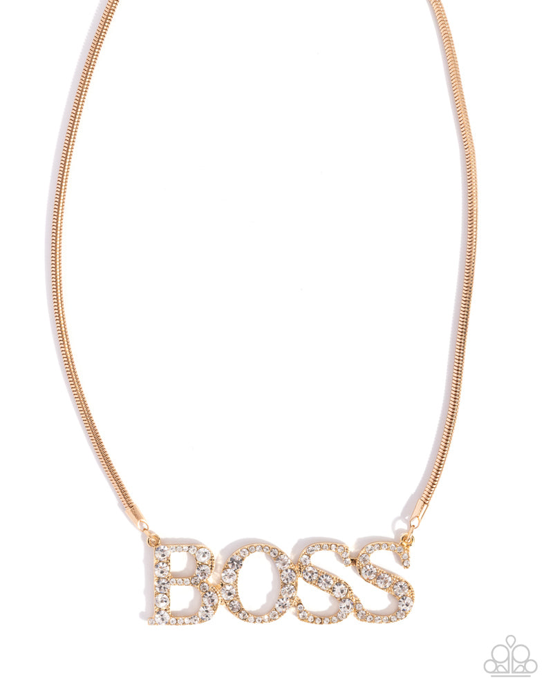 Final Boss Necklace - Gold image 2