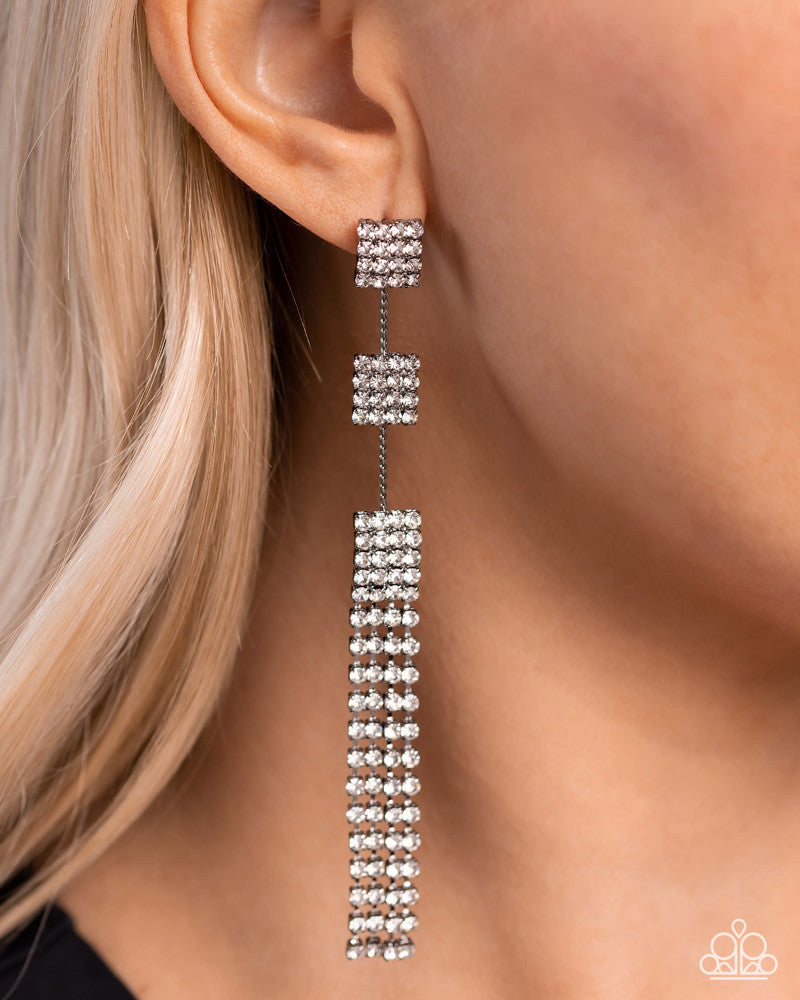 Fiercely Free-Falling Earrings - Black