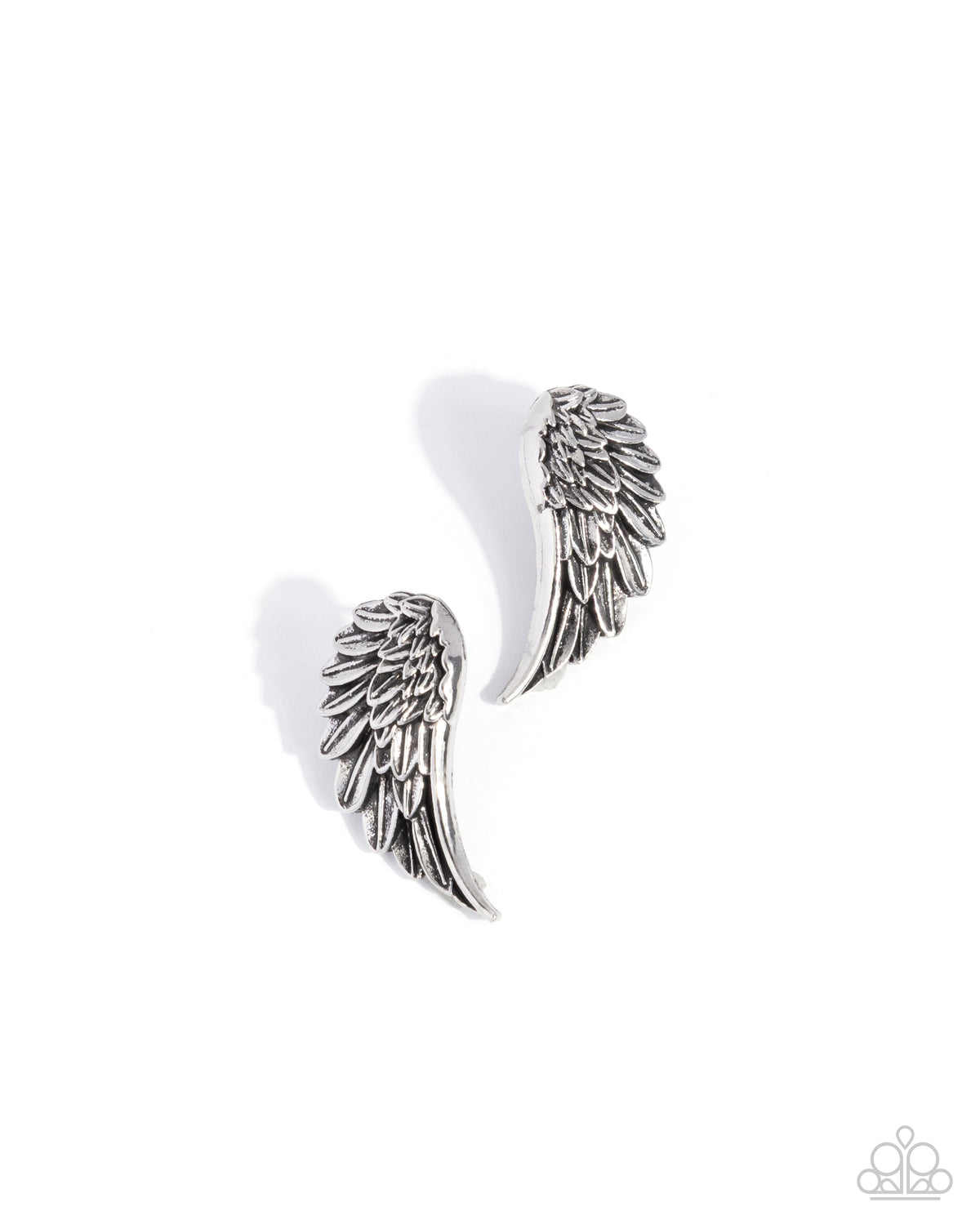 Articulate Angel Earrings - Silver | Paparazzi Accessories image 3