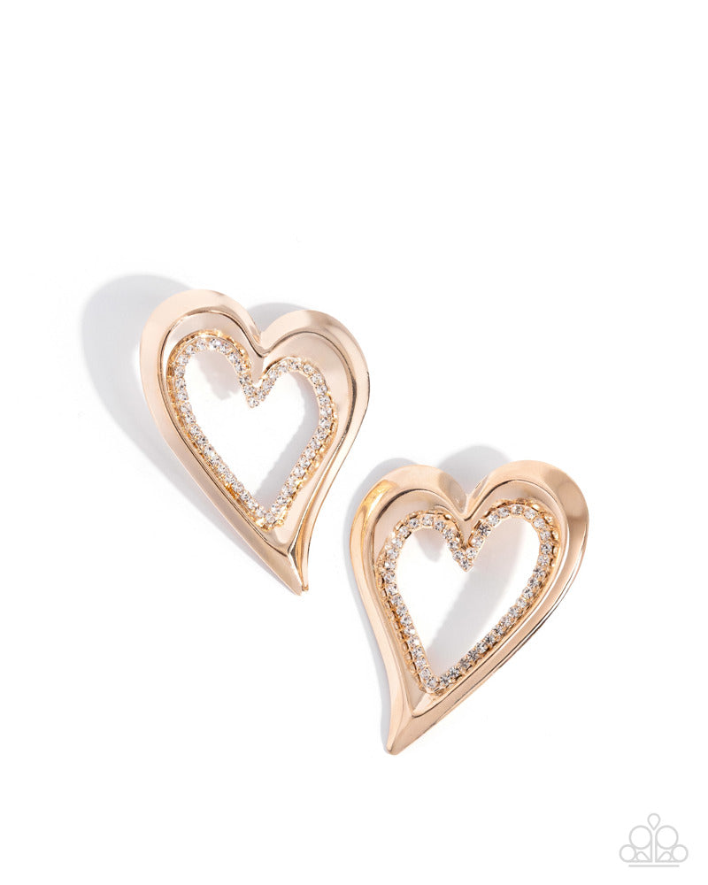 Cupid Chic Earrings - Gold image 2