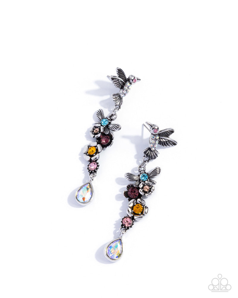 Hummingbird Hallmark Earrings - Multi | Paparazzi Accessories image 2