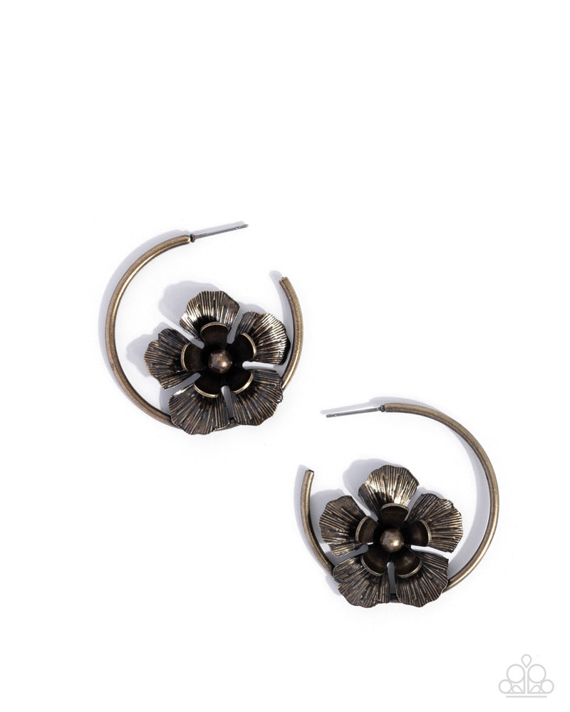 Blossoming Balance Earrings - Brass image 2