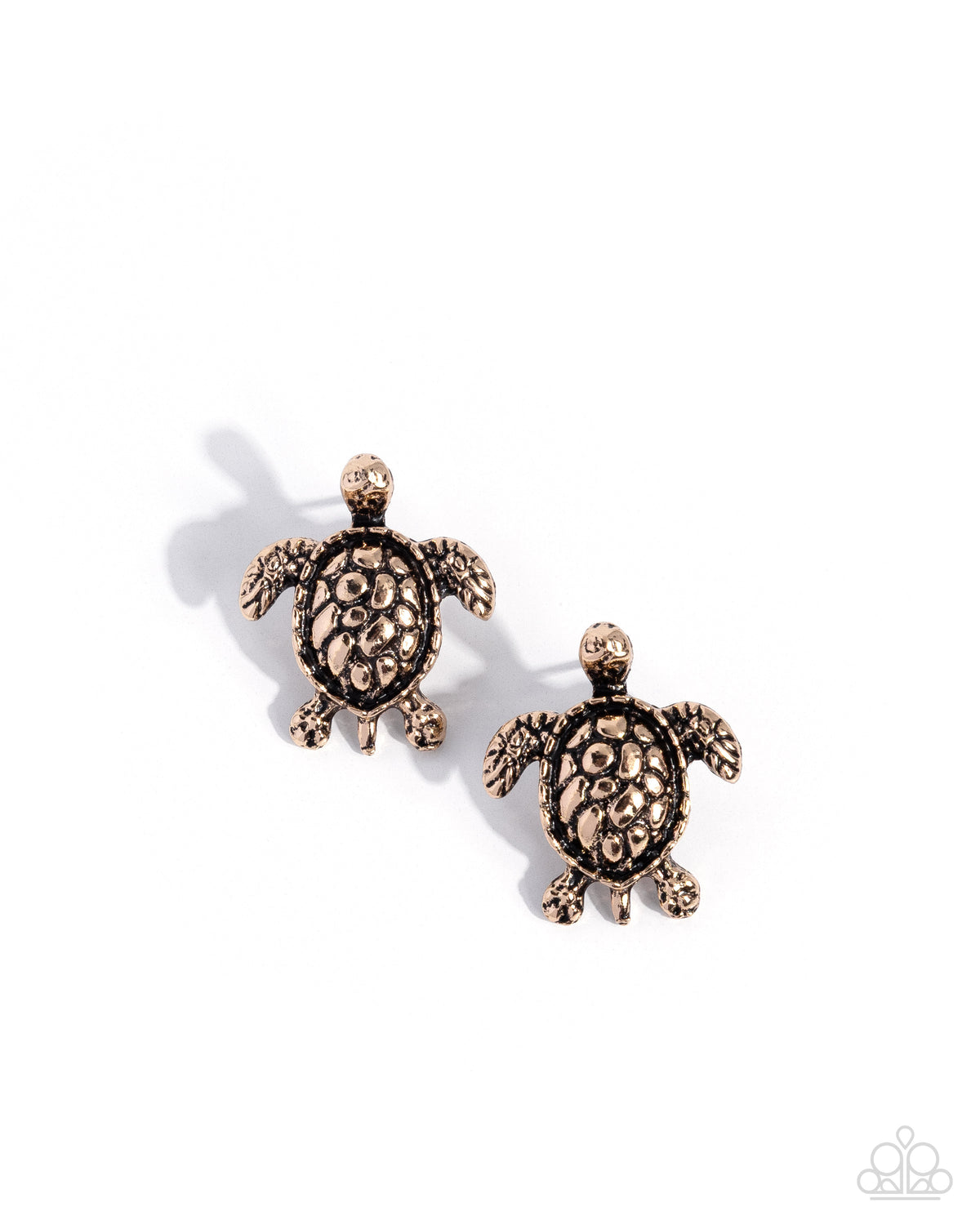 Turtle Taste Earrings - Gold | Paparazzi Accessories image 3