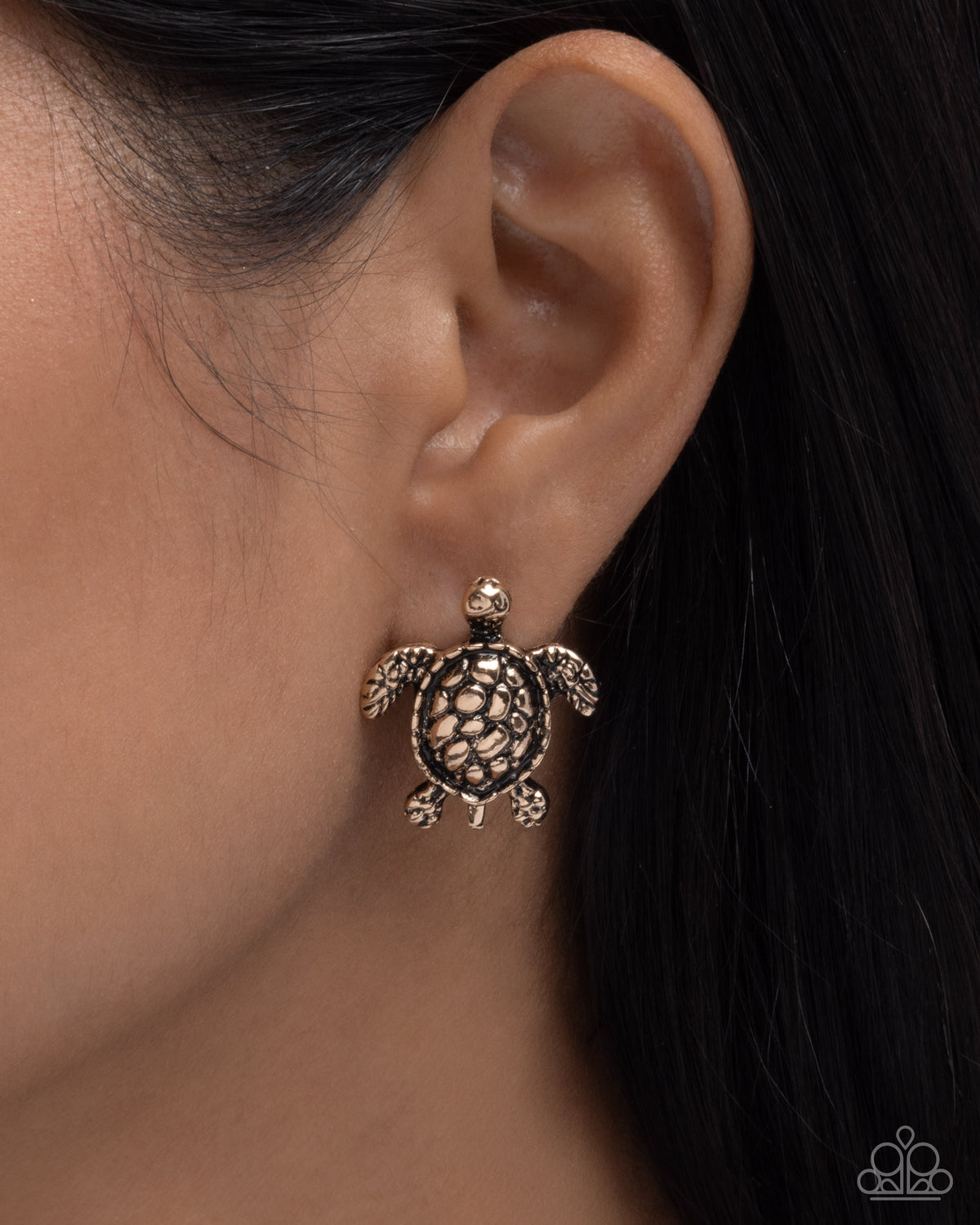 Turtle Taste Earrings - Gold | Paparazzi Accessories