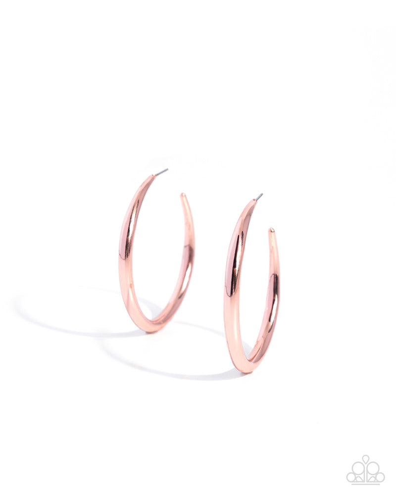 Basic Business Earrings - Copper | Paparazzi Accessories image 2