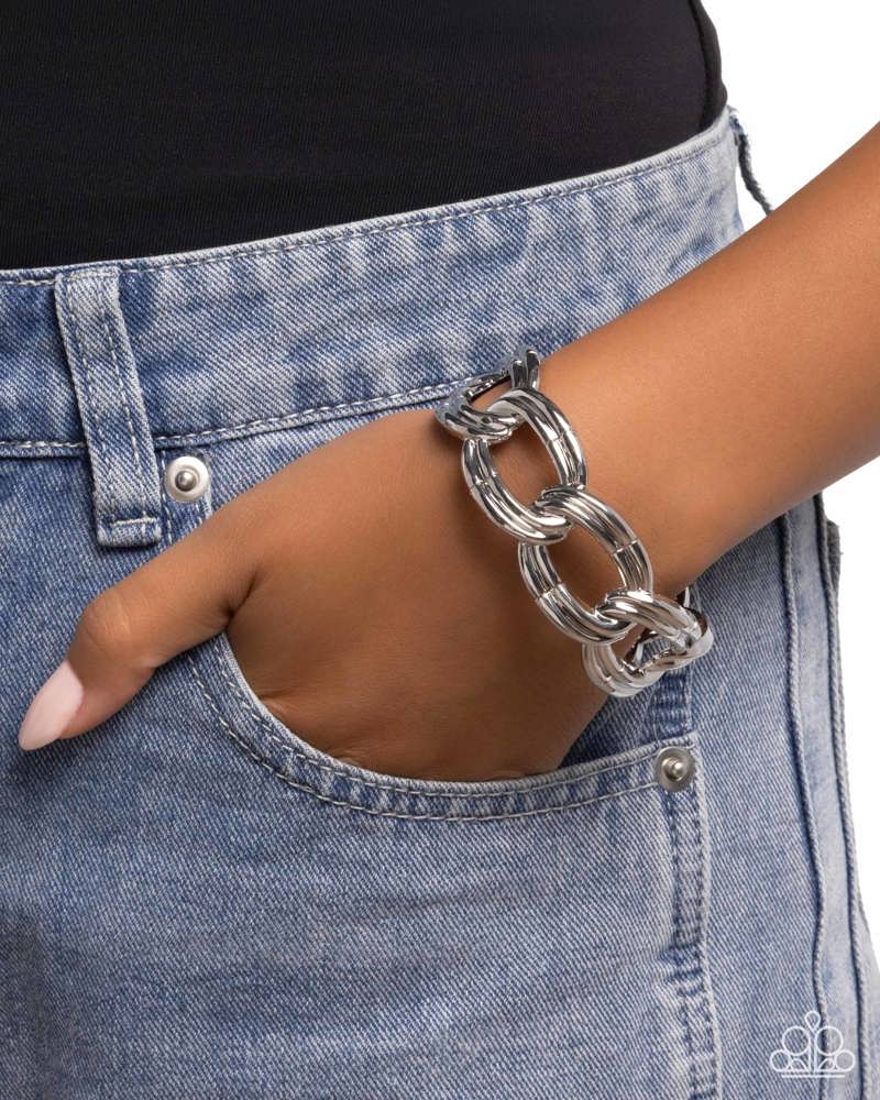 Weathered Workday - Silver | Paparazzi Accessories