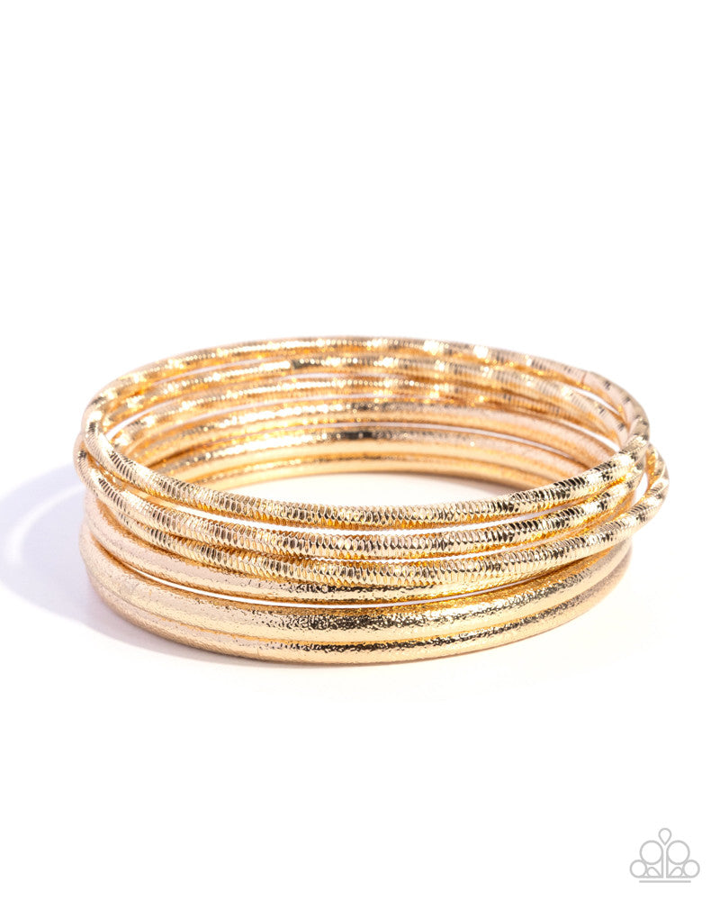 Dusted Delight Bracelet - Gold | Paparazzi Accessories image 2