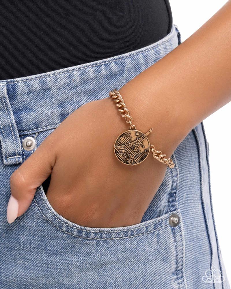 Eiffel Tower Effect - Gold | Paparazzi Accessories