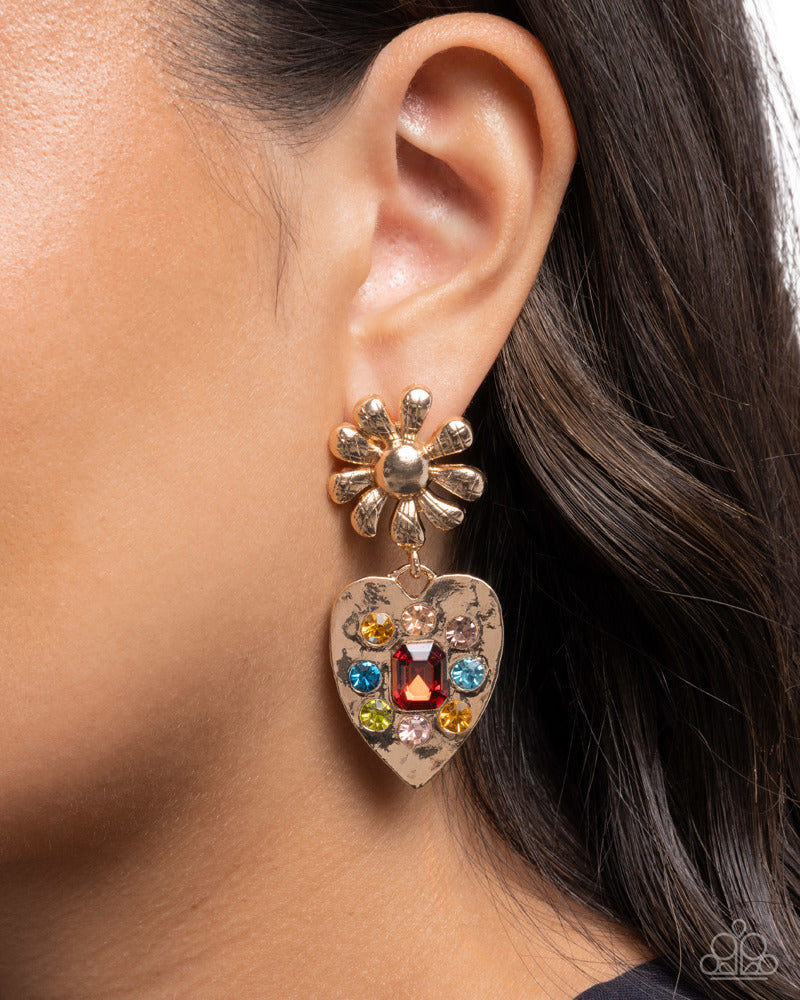 Friendly Feature Earrings - Brown | Paparazzi Accessories