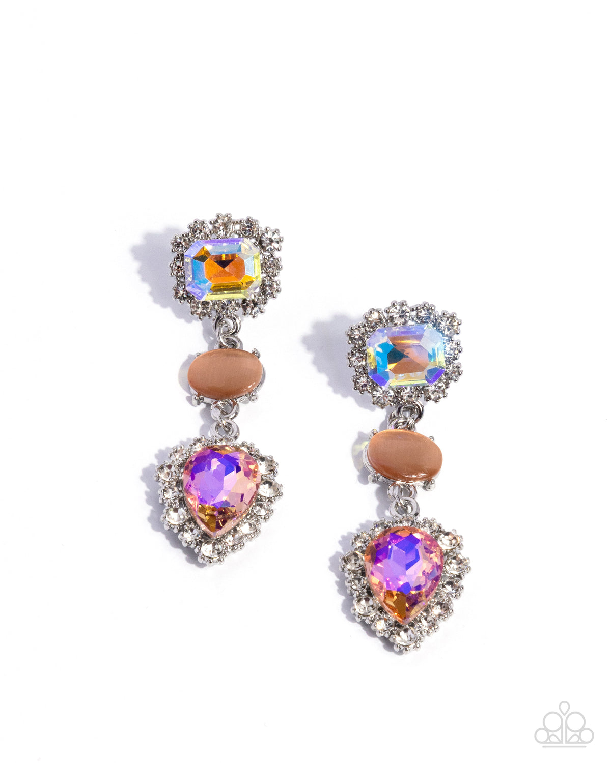 Three is Better Than One Earrings - Orange | Paparazzi Accessories image 3