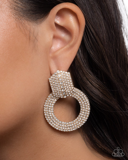 Sparkly Safeguard Earrings - Gold