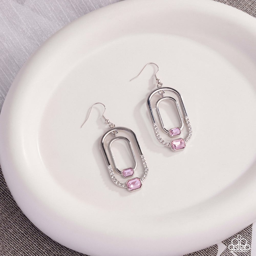 Opulent Operation Earrings - Pink | Paparazzi Accessories
