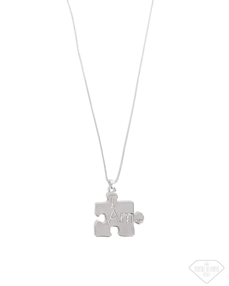A Piece of the Puzzle Necklace - White image 3