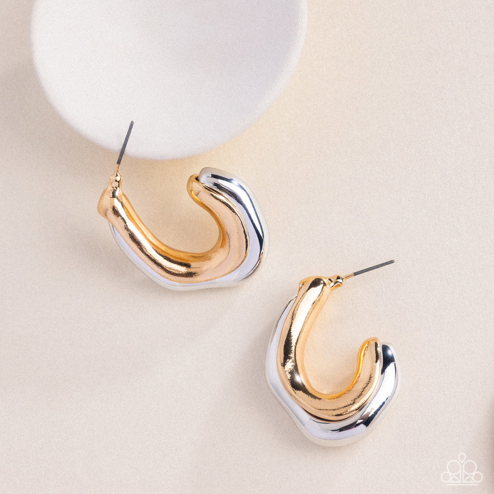 Metallic Multicolored Earrings - Multi | Paparazzi Accessories