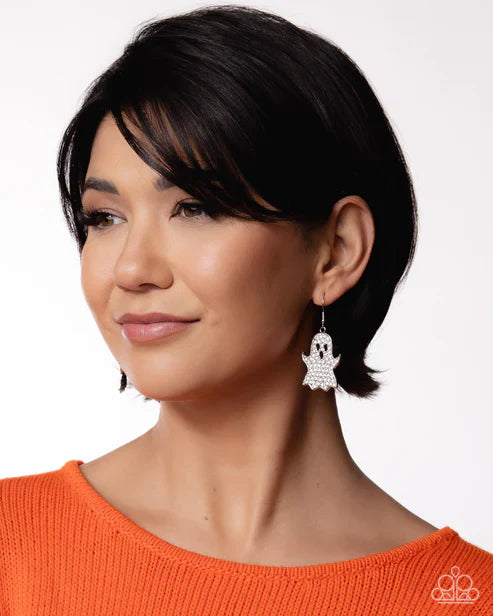 Ghost Town - White Earrings - September 2025 LOP