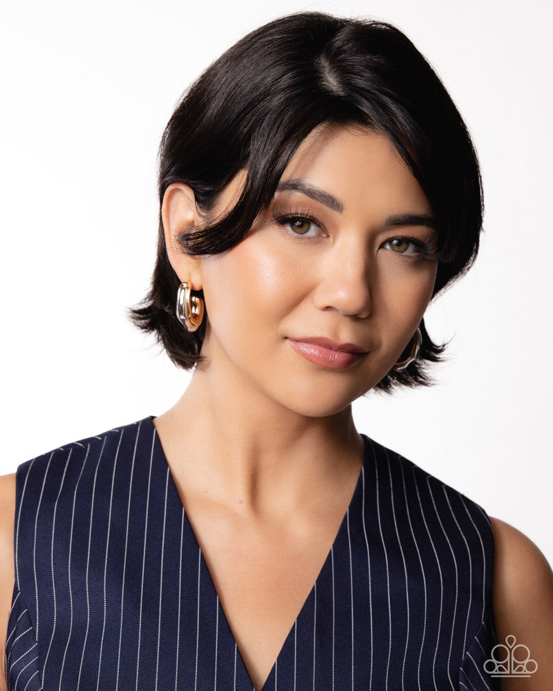 Metallic Multicolored Earrings - Multi | Paparazzi Accessories image 4