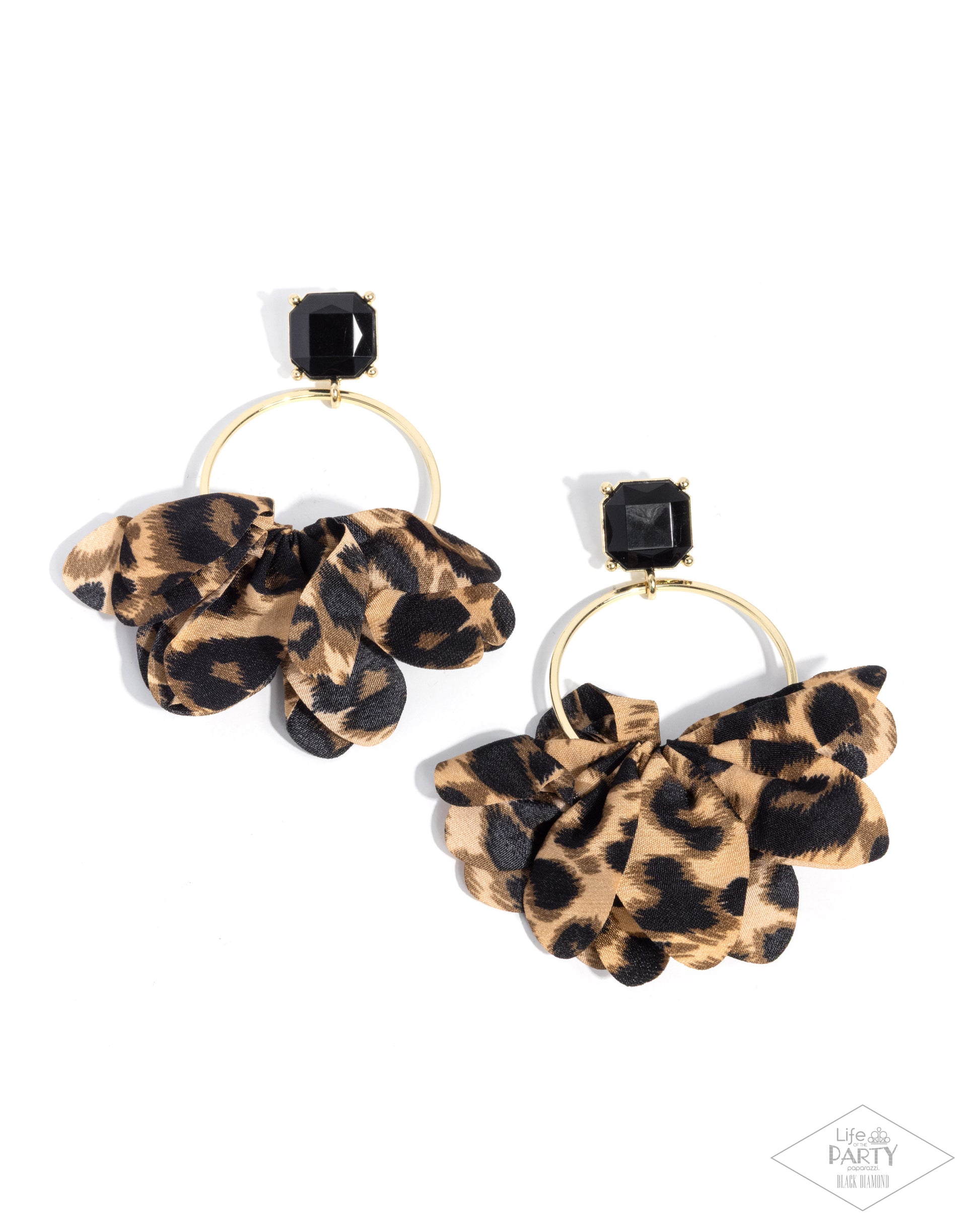 Charming Cheetah Earrings - Gold image 2