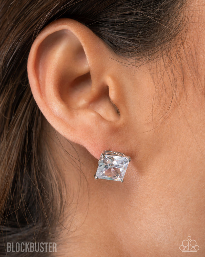 GLOW Time Earrings - White image 3