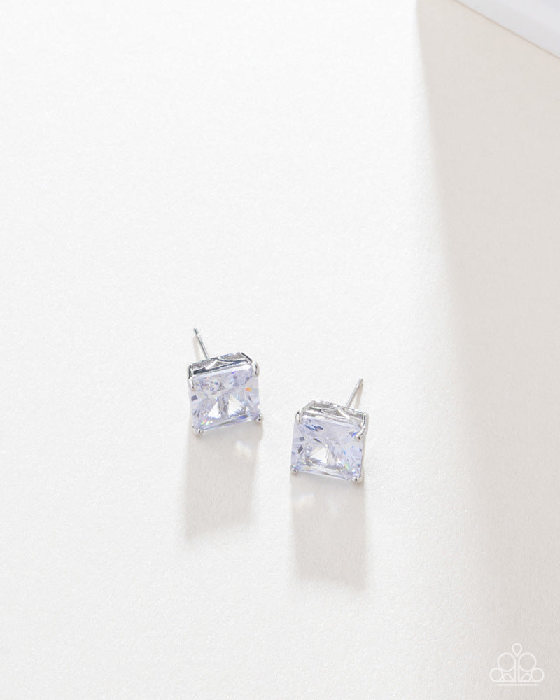 GLOW Time Earrings - White
