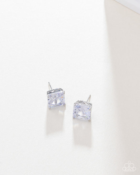 GLOW Time Earrings - White