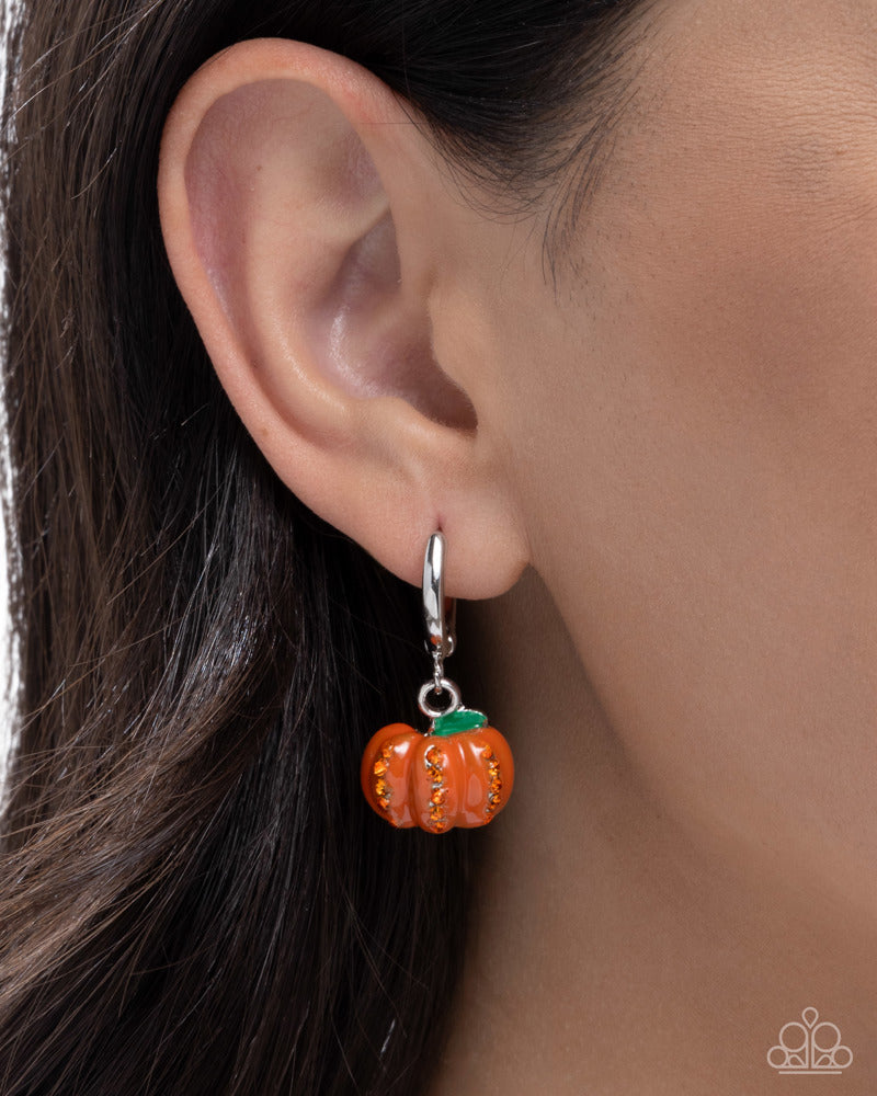 Pumpkin Pageantry Earrings - Orange