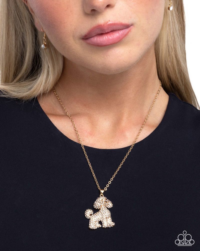 Particular Poodle Necklace - Gold image 3