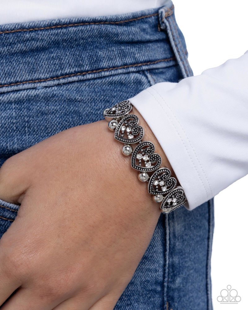Historic Heartthrob - White | Paparazzi Accessories