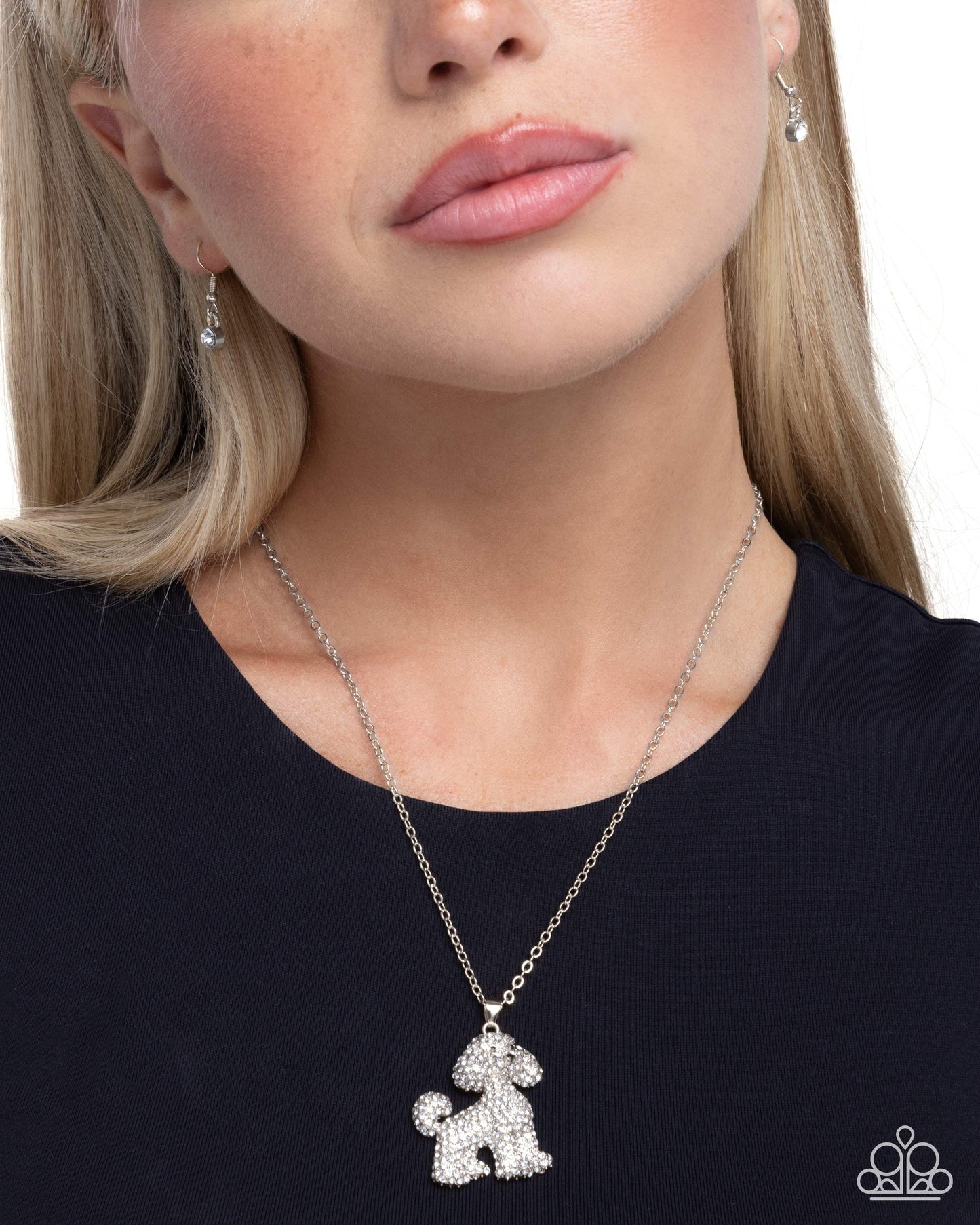 Particular Poodle Necklace - White image 3