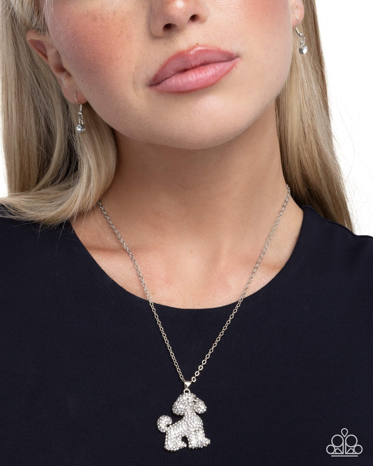 Particular Poodle Necklace - White image 3