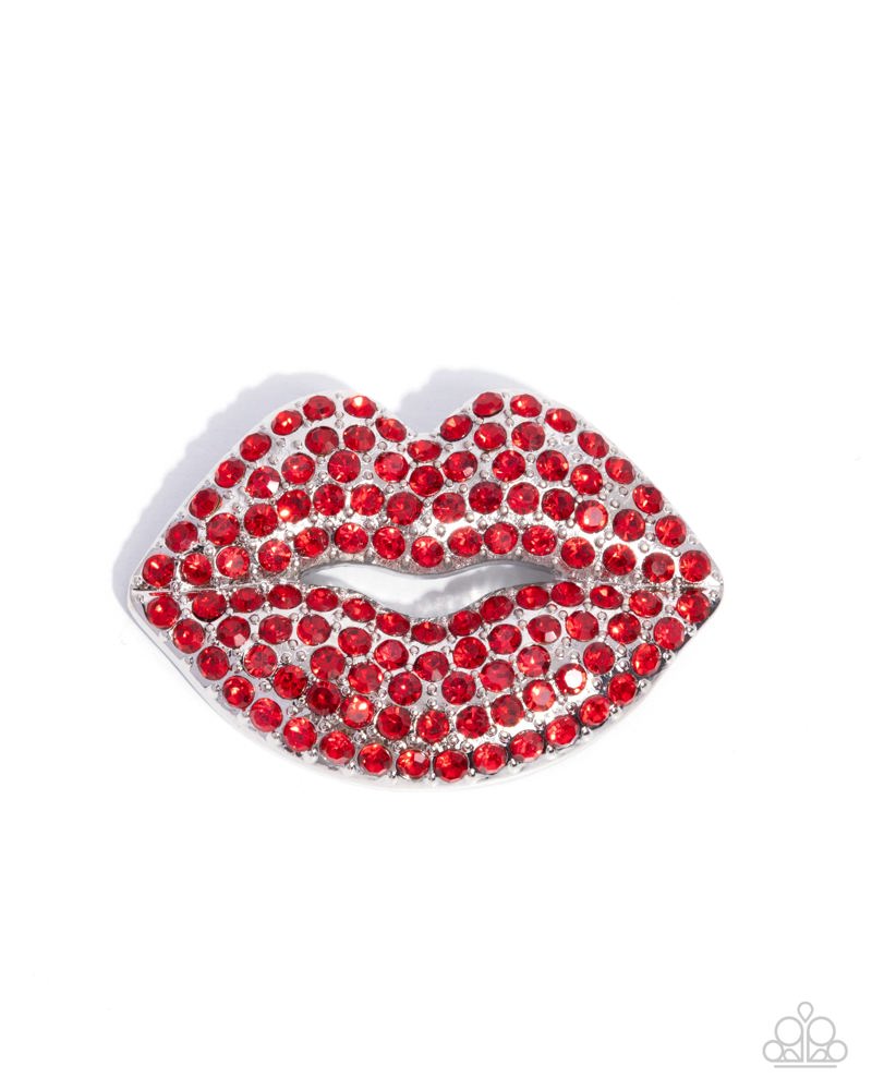 Lip Lineup Hair Accessory - Red | Paparazzi Accessories image 2