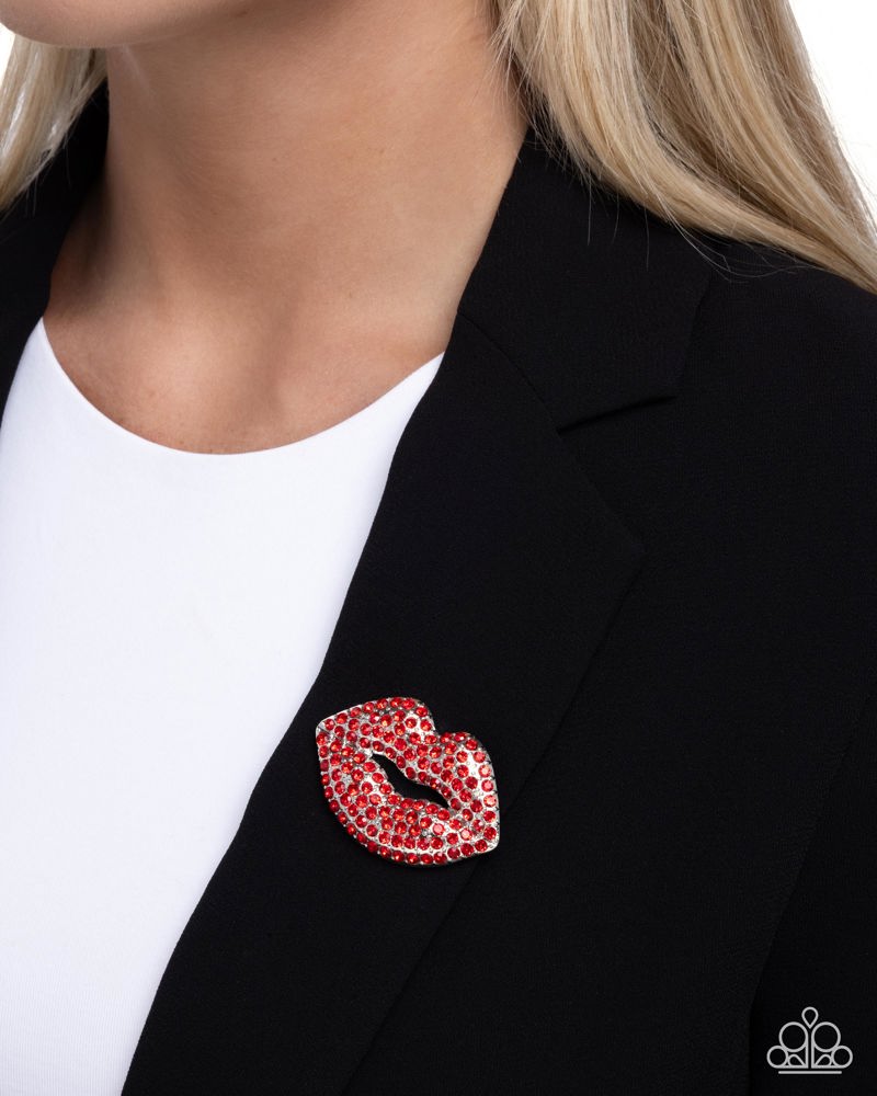 Lip Lineup Hair Accessory - Red | Paparazzi Accessories