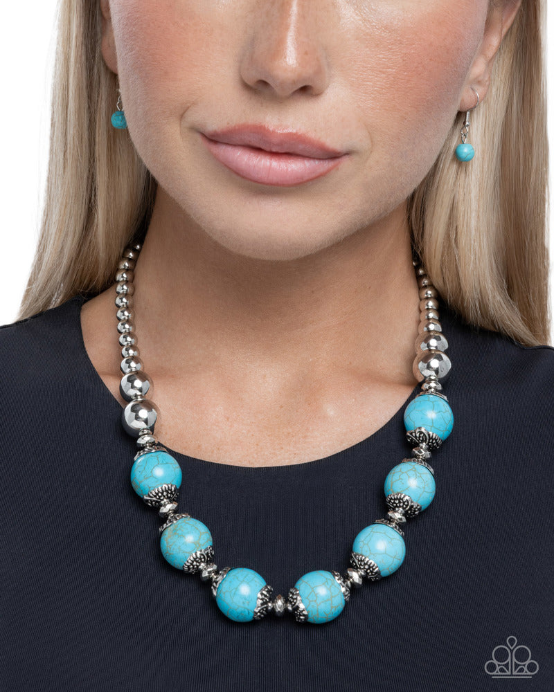 Earthy Filter Necklace - Blue image 3