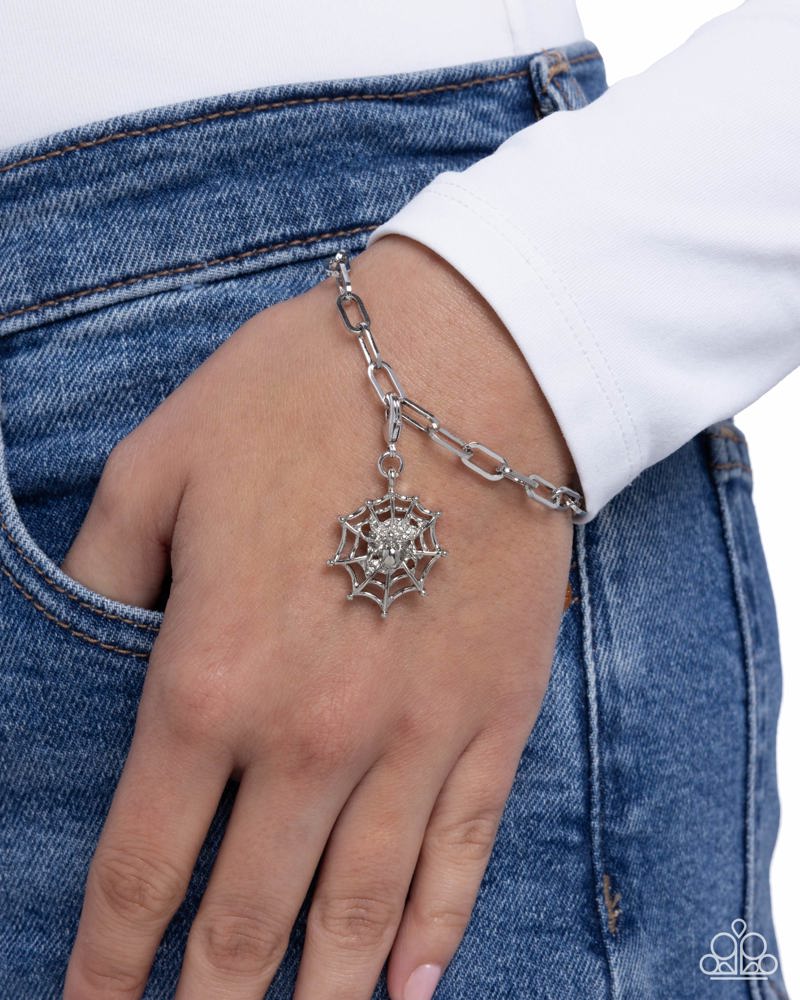 Spiderweb Selfie - Silver | Paparazzi Accessories