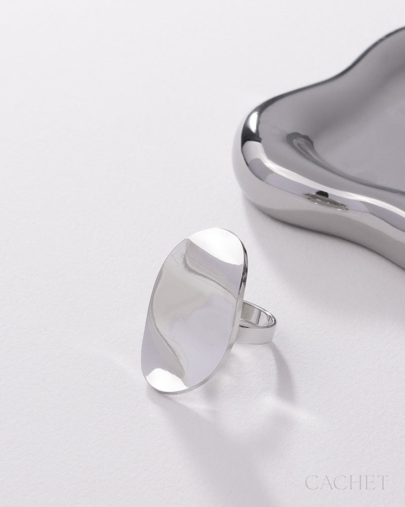Gleam - Rhodium Ring Size-9