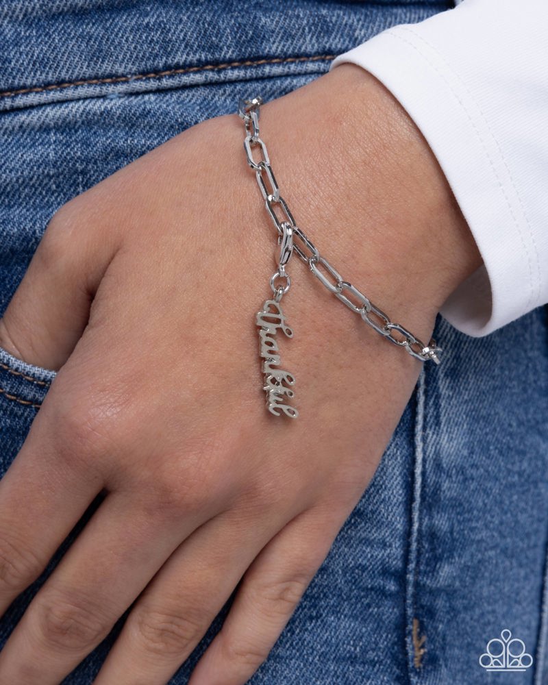 Tastefully Thankful Bracelet - Silver | Paparazzi Accessories