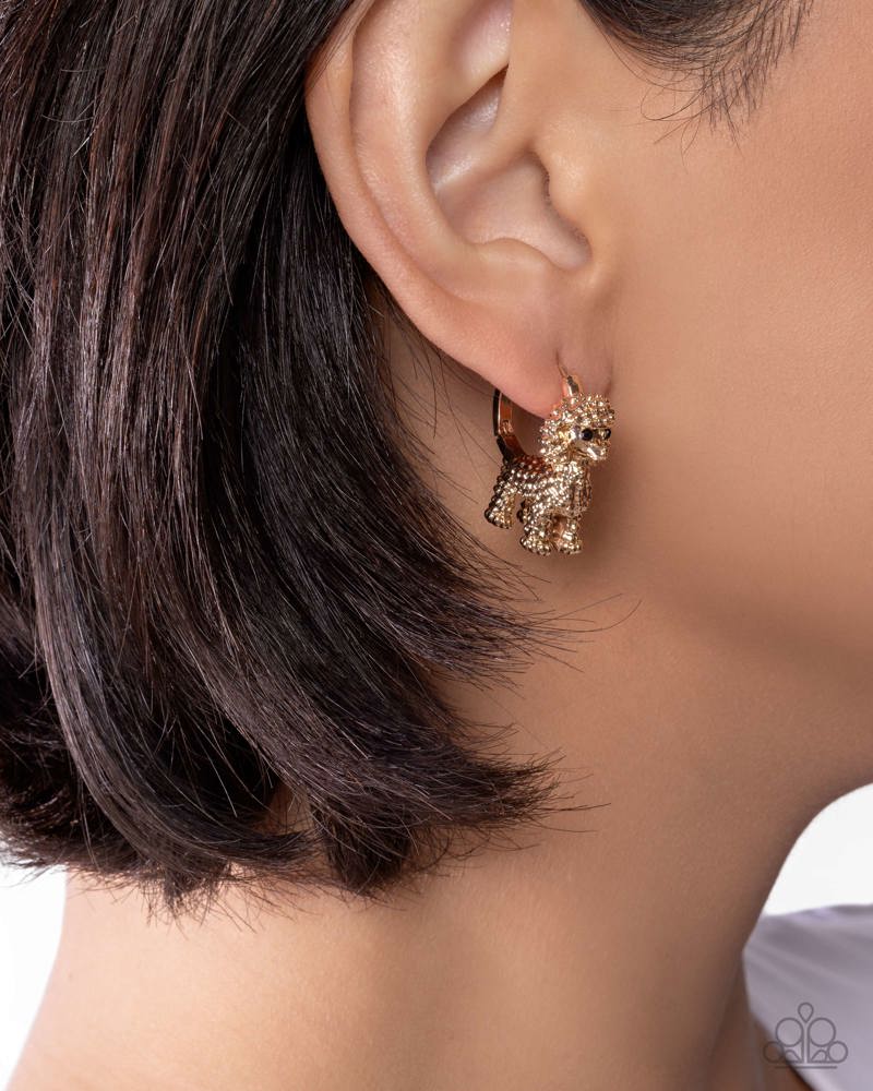 Prized Poodle Earrings - Gold image 3