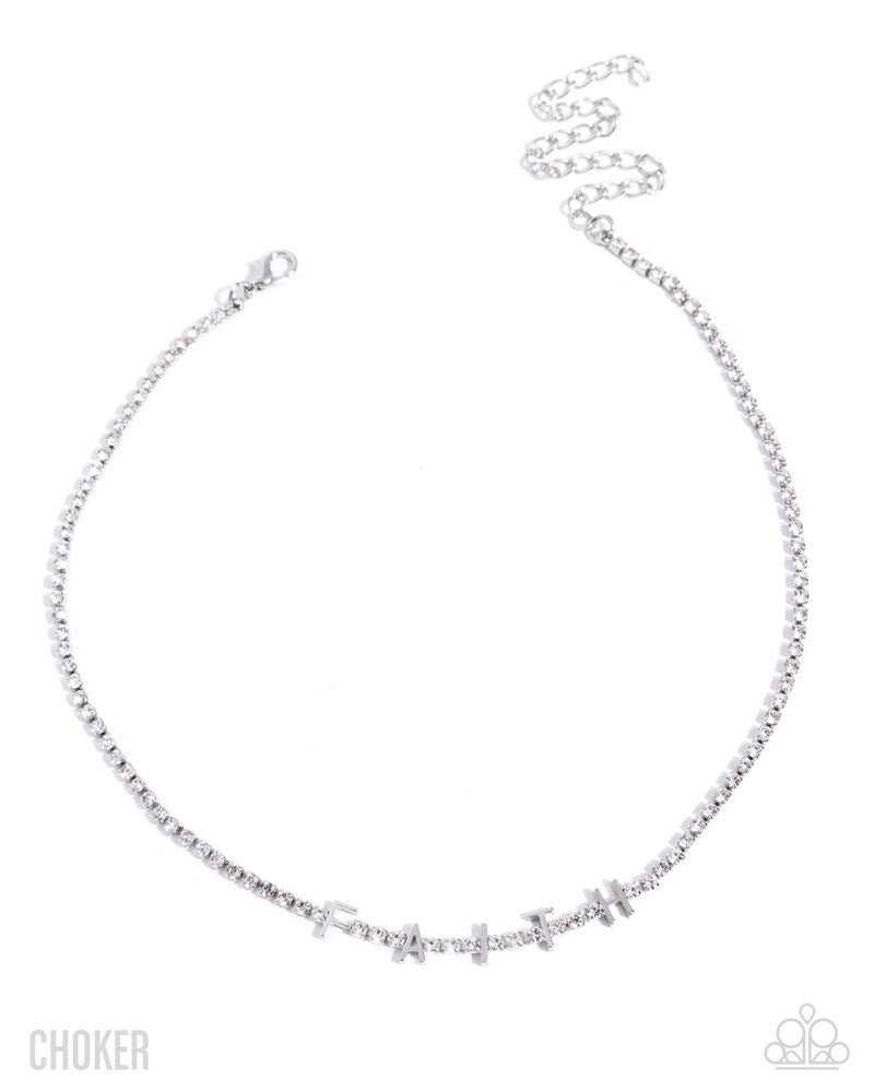 Favorable Faith Necklace - White | Paparazzi Accessories image 2