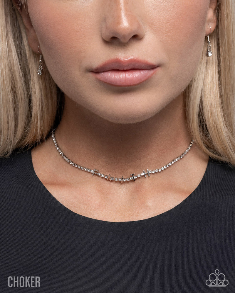 Favorable Faith Necklace - White | Paparazzi Accessories image 3
